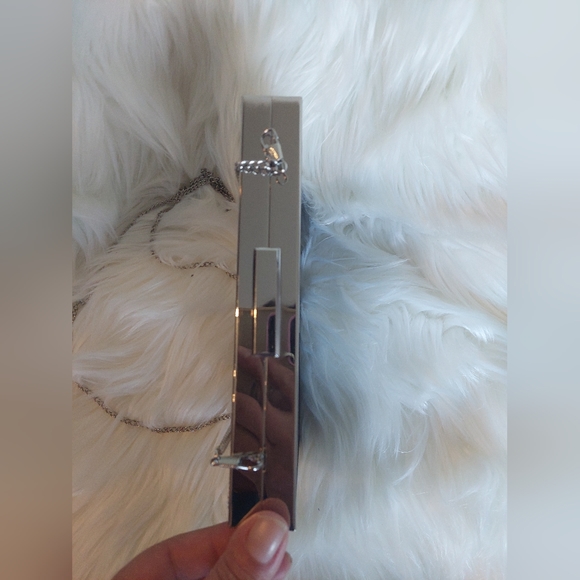 Aldo silver Apakoara box Clutch in black - Picture 9 of 11